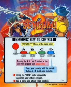 Sengoku 2 - Arcade - Controls Information Image