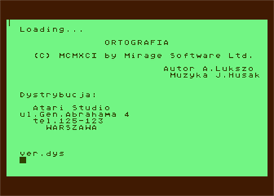 Ortografia - Screenshot - Game Title Image