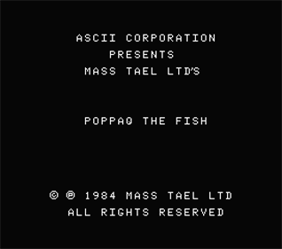 Poppaq the Fish - Screenshot - Game Title Image