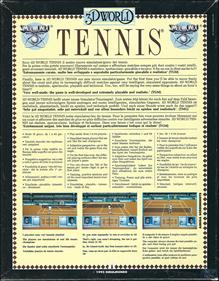 3D World Tennis - Box - Back Image