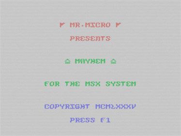 Mayhem - Screenshot - Game Title Image