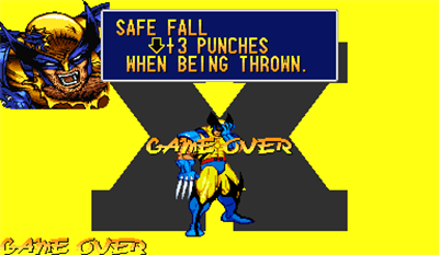 X-Men: Children of the Atom - Screenshot - Game Over Image