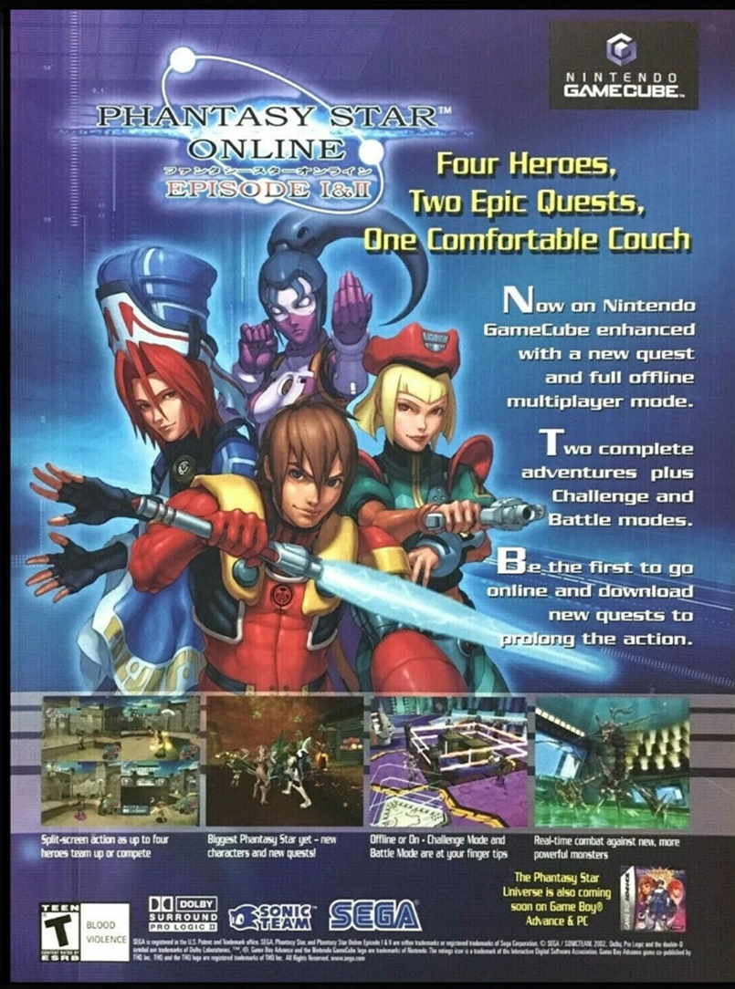 Game Night - Phantasy Star Online I & 2 (Gamecube) Offline Co-Op