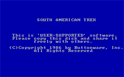 South American Trek - Screenshot - Game Title Image