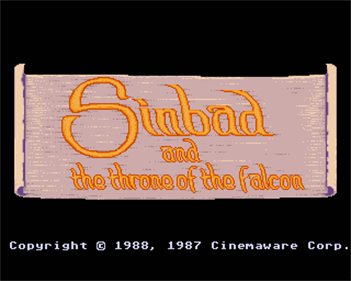 Sinbad and the Throne of the Falcon (Atari ST Conversion) - Screenshot - Game Title Image