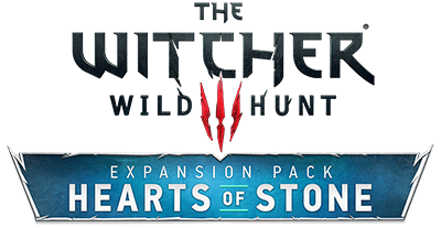 The Witcher III: Hearts of Stone - Clear Logo Image