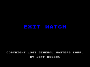 Exit Watch - Screenshot - Game Title Image
