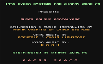 SGA: Super Galaxy Apocalypse - Screenshot - Game Title Image