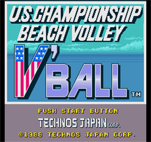 U.S. Championship Beach Volley V'ball - Screenshot - Game Title Image