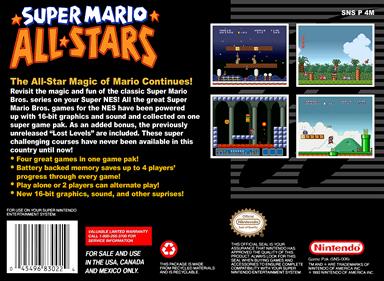Super Mario All-Stars - Fanart - Box - Back