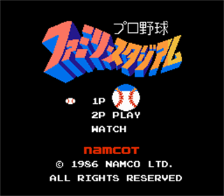 R.B.I. Baseball - Screenshot - Game Title Image