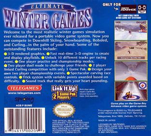 Ultimate Winter Games - Box - Back Image