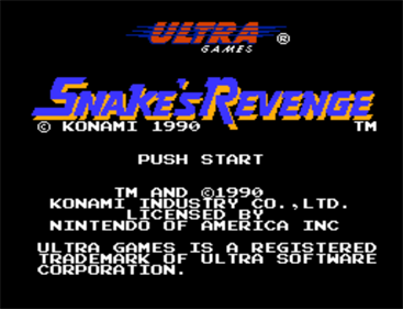 Snake's Revenge - Screenshot - Game Title Image