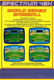 World Series Baseball - Box - Back Image