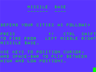 Missile Base - Screenshot - Game Title Image