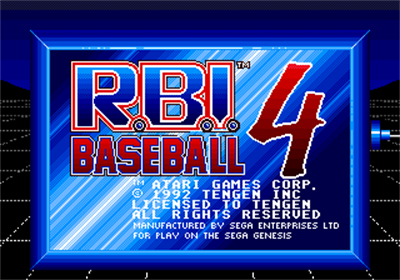 R.B.I. Baseball 4 - Screenshot - Game Title Image
