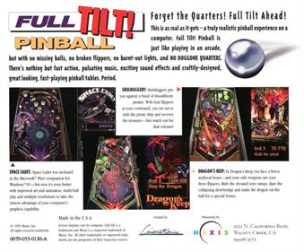Full Tilt! Pinball - Box - Back Image