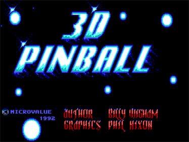 3D Pinball - Screenshot - Game Title Image