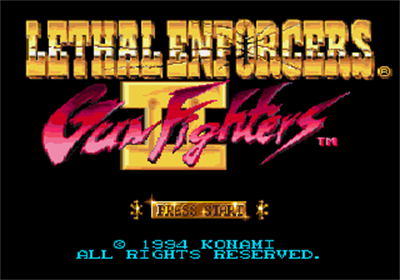 Lethal Enforcers II: Gun Fighters - Screenshot - Game Title Image