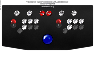 Cyber Troopers Virtual-On: Oratorio Tangram - Arcade - Controls Information Image