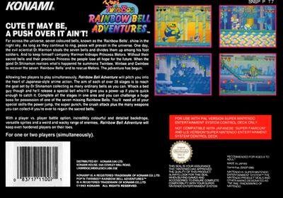 Pop'n TwinBee: Rainbow Bell Adventures - Box - Back Image