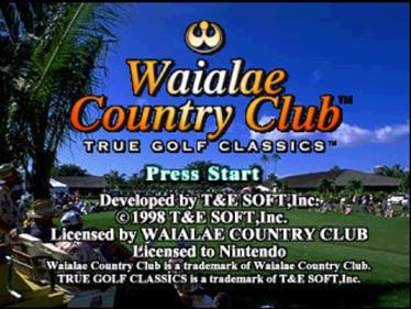 Waialae Country Club: True Golf Classics - Screenshot - Game Title Image