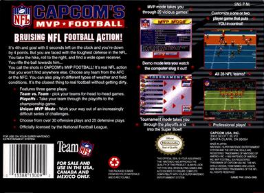 Capcom's MVP Football - Box - Back Image