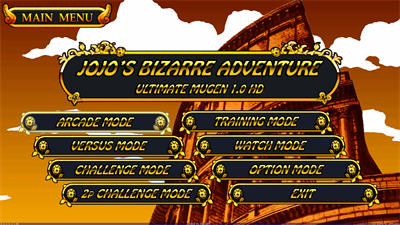JoJo's Bizarre Adventure: Ultimate MUGEN HD - Screenshot - Game Select Image