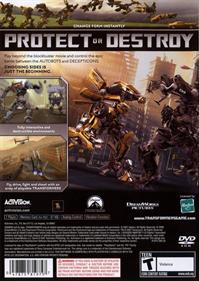 Transformers: The Game - Box - Back Image