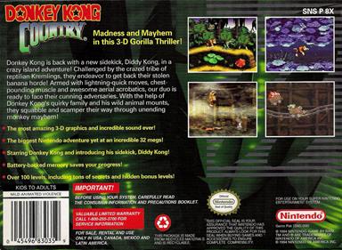Donkey Kong Country - Box - Back Image