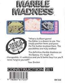 Marble Madness: Construction Set - Box - Back Image
