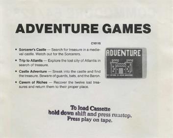 Castle Adventure - Box - Back Image