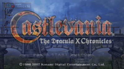 Castlevania: The Dracula X Chronicles - Screenshot - Game Title Image