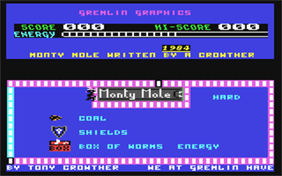Wanted! Monty Mole - Screenshot - Game Title Image