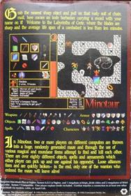 Minotaur: The Labyrinths of Crete - Box - Back Image