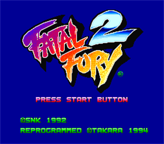 Fatal Fury 2 - Screenshot - Game Title Image