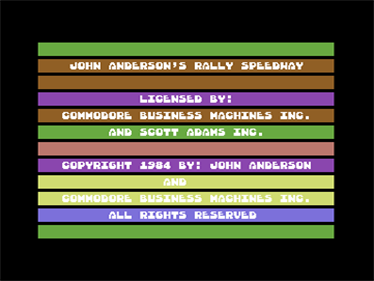 Rally Speedway - Screenshot - Game Title Image