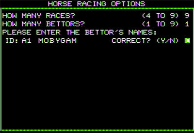 Horse Racing Classic - Screenshot - Game Select Image