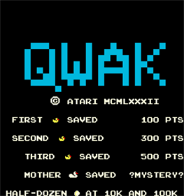 Qwak (prototype) - Screenshot - Game Title Image