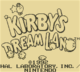 Kirby's Dream Land - Screenshot - Game Title Image