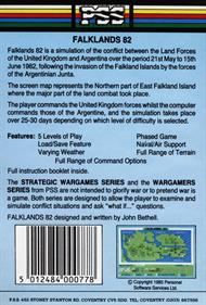 Falklands 82 - Box - Back Image