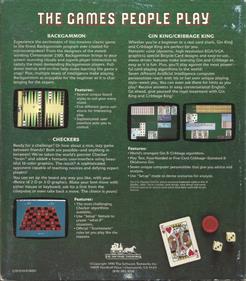 The Games People Play: Gin ∙ Cribbage ∙ Checkers ∙ Backgammon - Box - Back Image