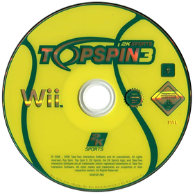 Top Spin 3 - Disc Image