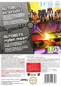 Transformers: Prime: The Game - Box - Back Image