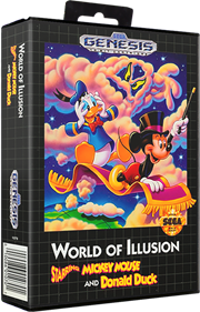 World of Illusion Starring Mickey Mouse and Donald Duck - Box - 3D Image