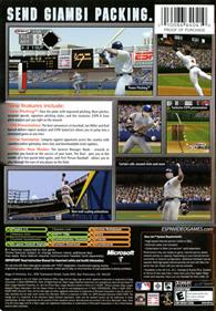 ESPN Major League Baseball - Box - Back Image