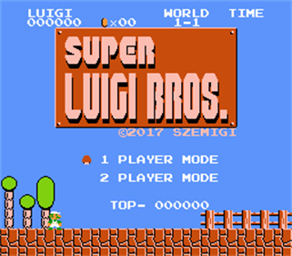 Super Luigi Bros. - Screenshot - Game Title Image
