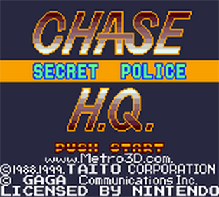 Chase H.Q.: Secret Police - Screenshot - Game Title Image