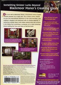 Nancy Drew: Curse of Blackmoor Manor - Box - Back Image
