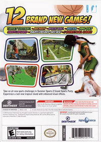 Summer Sports 2: Island Sports Party - Box - Back Image